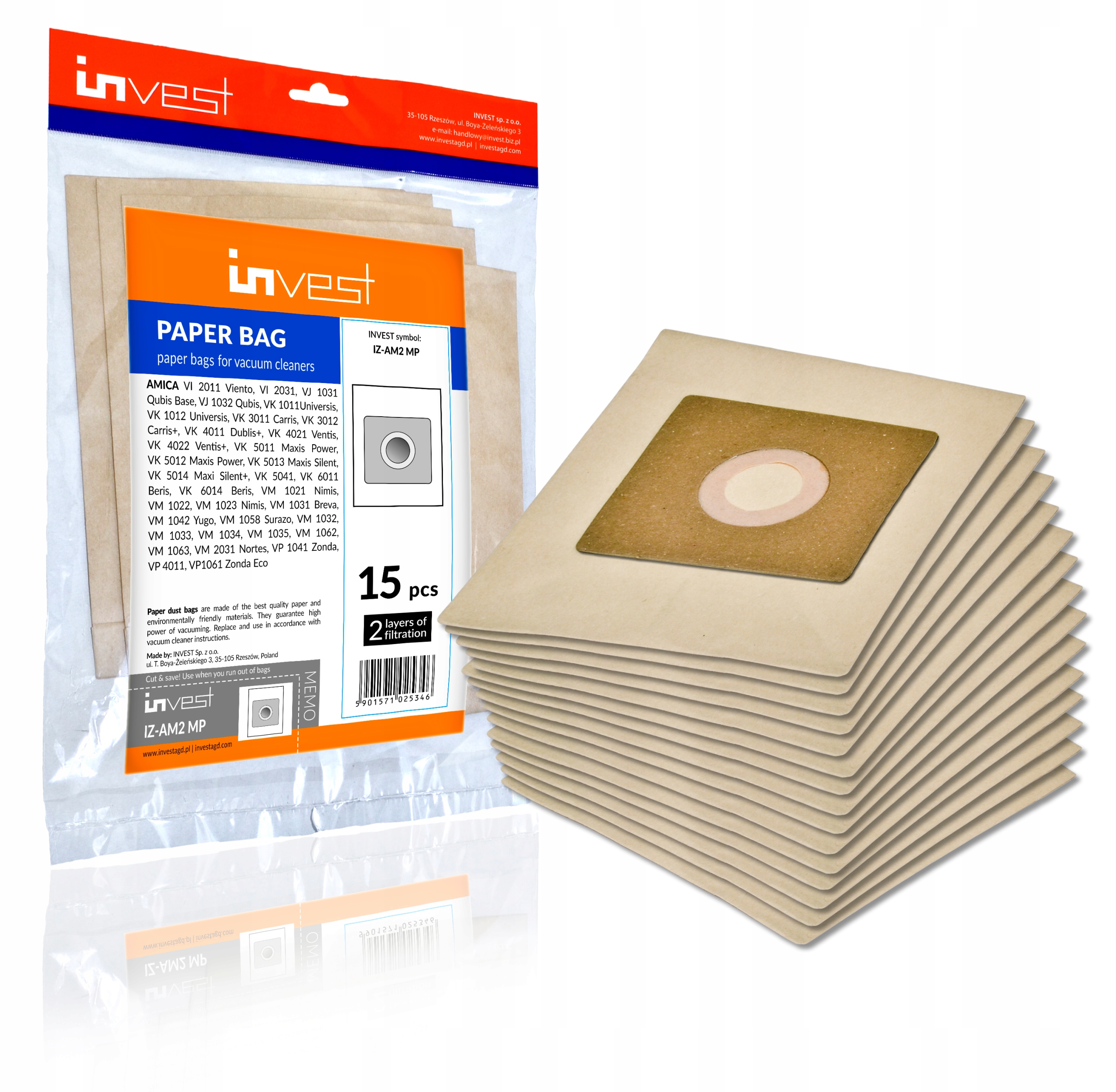 Worki do Amica VM 1035 1063 1062 15 szt