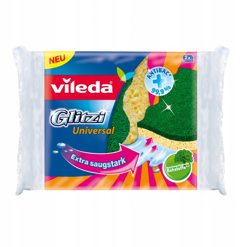 

Vileda Zmywak Glitzi Universal Wiskozowy 2 Szt