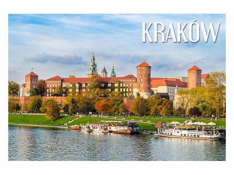 

Kraków panorama Wisła, Wawel Magnes na lodówkę