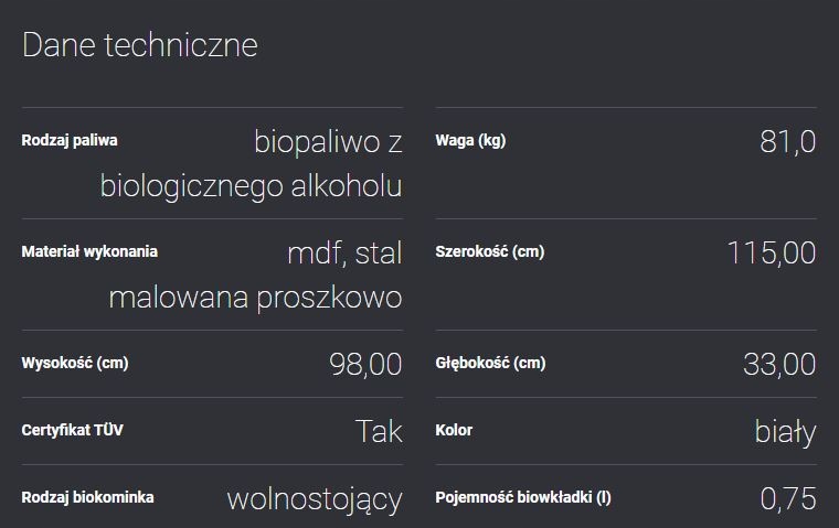 Biokominek bezdymny PLANET wolnostojący + Kamyki Kolor biały