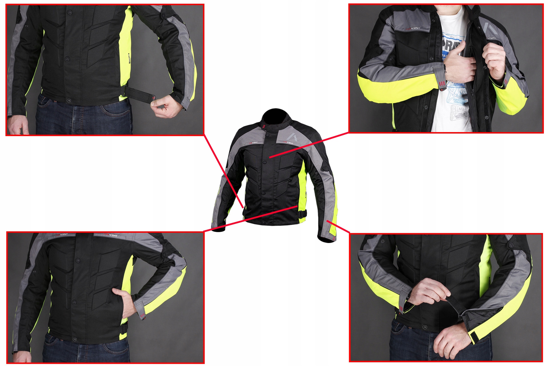 KURTKA MOTOCYKLOWA ADRENALINE PYRAMID ŻÓŁTA FLUO Producent Adrenaline