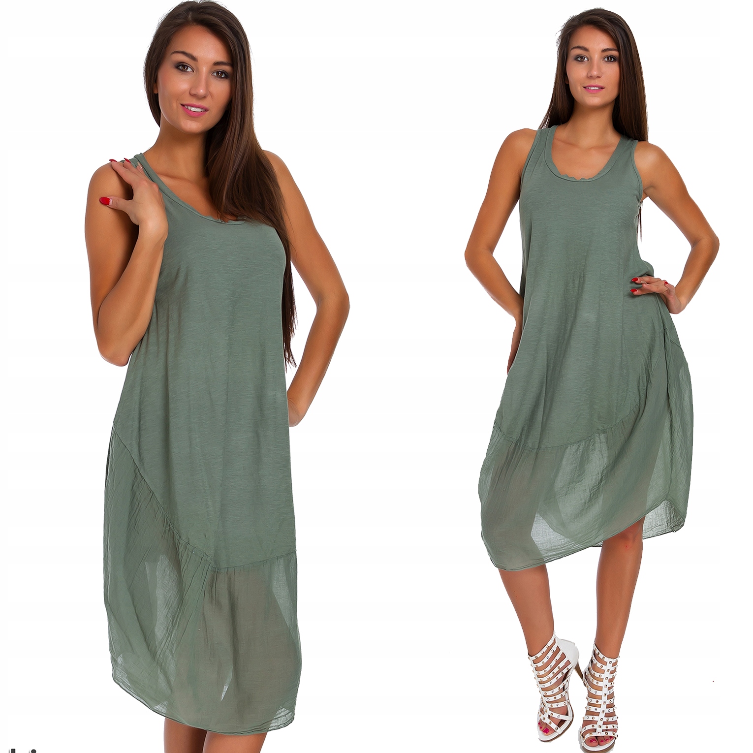 665_LETNIA ZWIEWNA SUKIENKA oversize PLAŻOWA