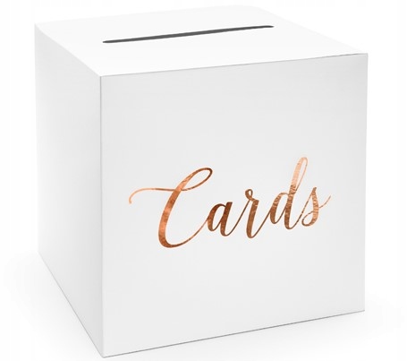 

Pudełko Na Koperty Życzenia Pieniądze Różowe złoto