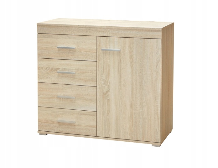 M5 KOMODA 100 cm SZAFKA DĄB SONOMA z 4 szufladami