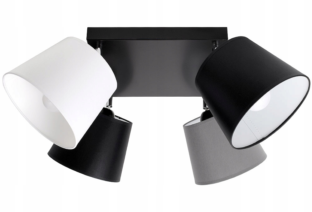 

Lampa sufitowa plafon żyrandol 4 abażury stożek
