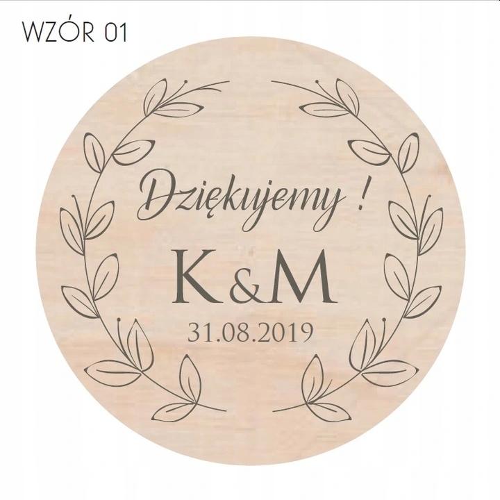 

Magnes podziękowanie dla gości Ślub Wesele