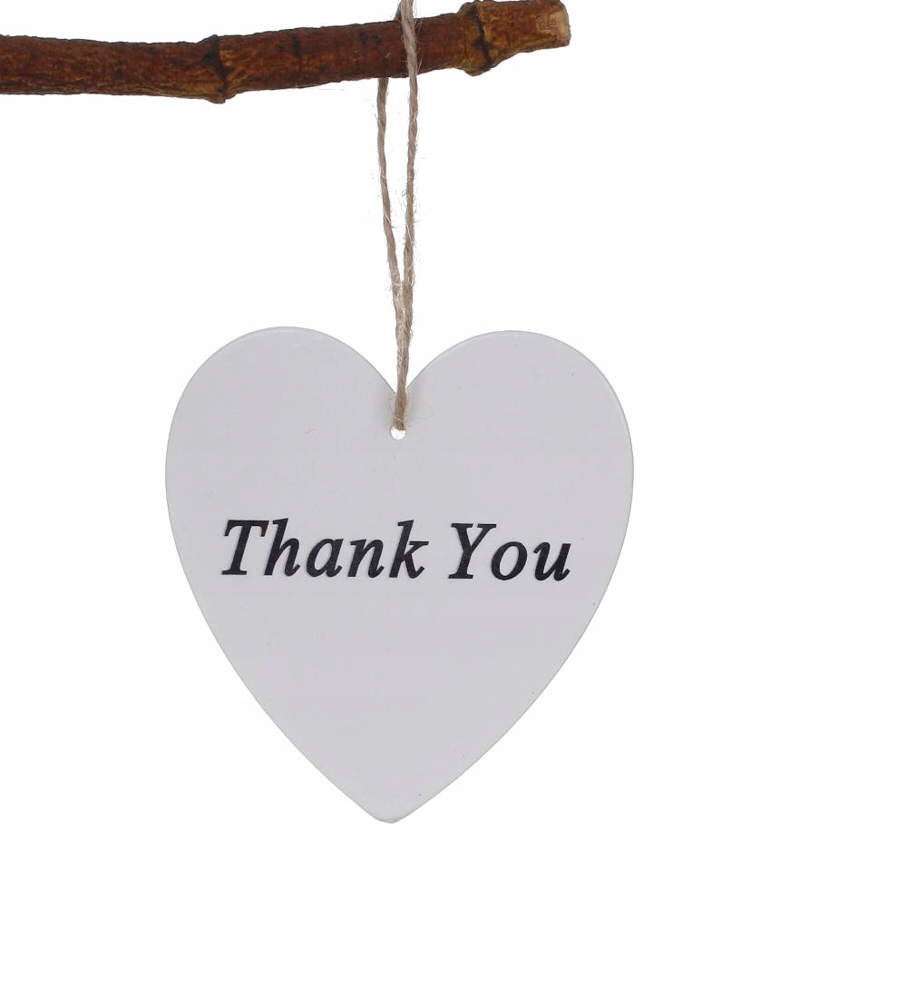 

Serce drewniana zawieszka Thank You dla bliskich