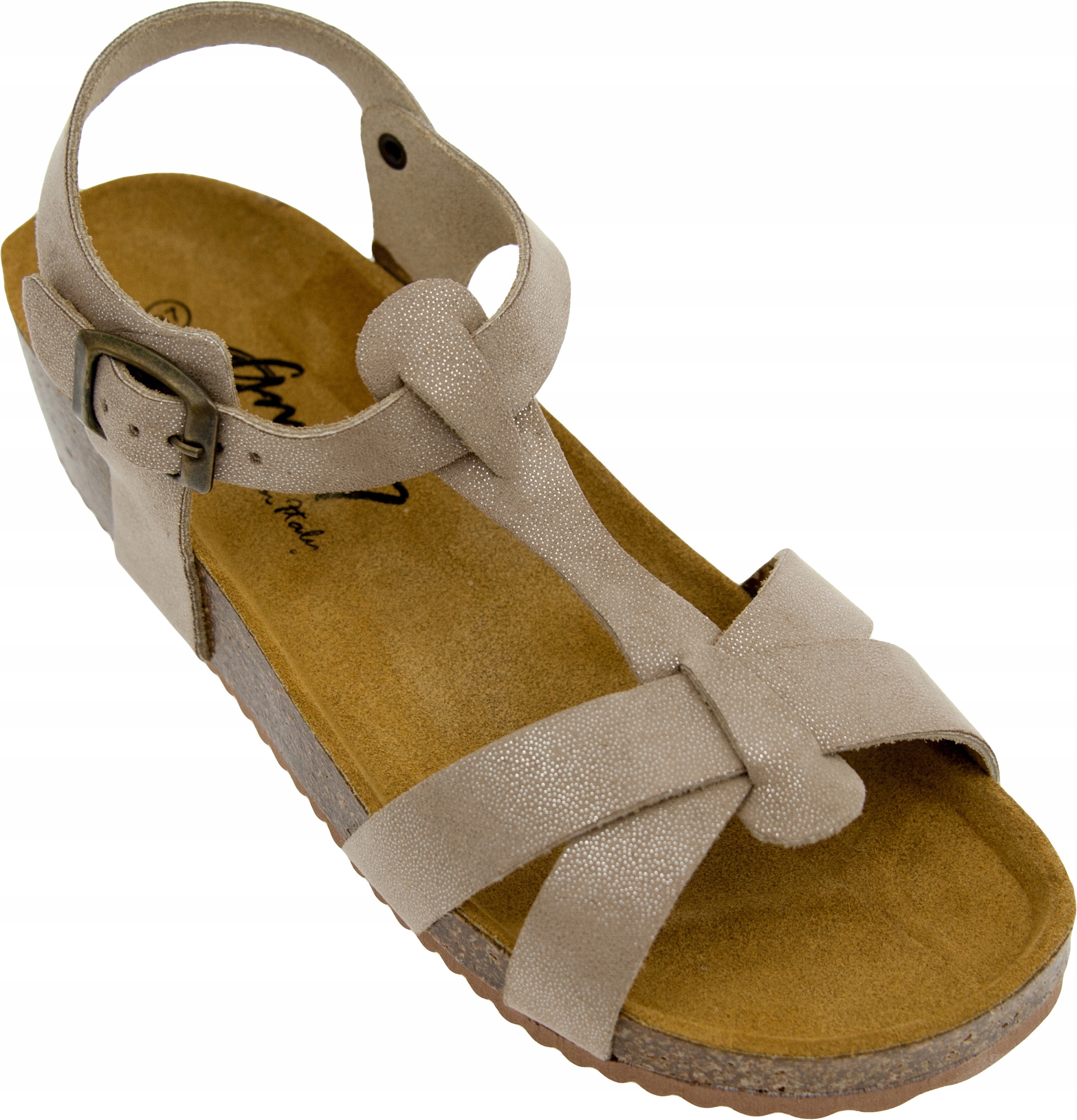 

Damskie Sandały Zdrowotne Korek Skóra