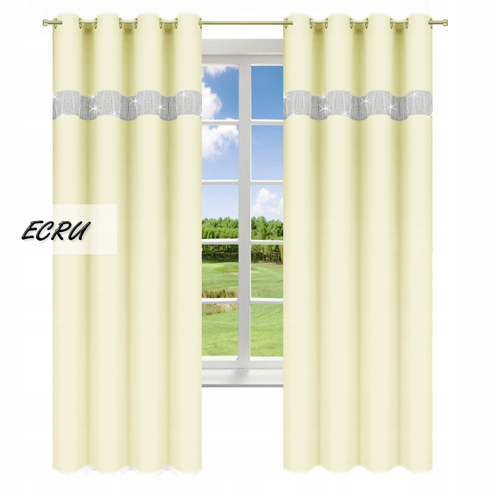 GOTOWE ZASŁONY MATOWE na PRZELOTKACH 145x250 KÓŁKA