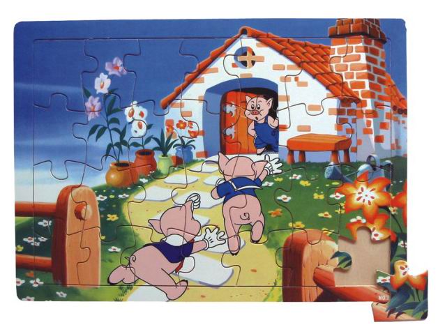 

Puzzle Drewniane Układanka Trzy Świnki