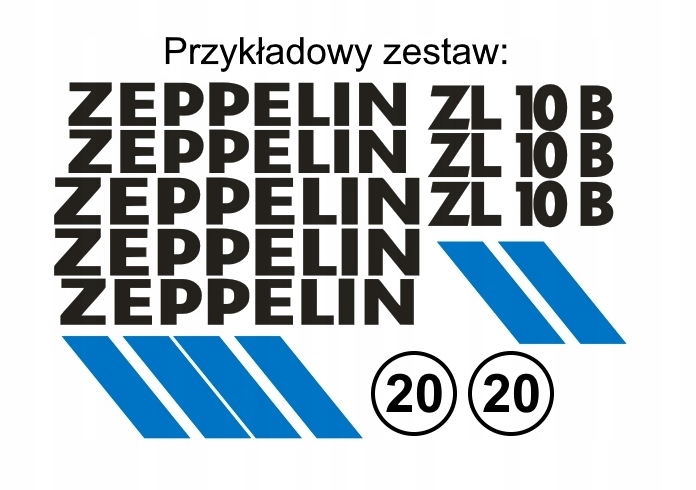 Samolepky Zeppelin Zl 4 5 6 7 8 10 12 80 100 110