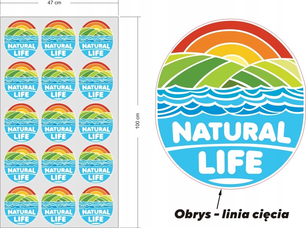 NAKLEJKI WLEPKI STICKER Z WŁASNĄ GRAFIKĄ LOGO HIT Liczba etykiet na pakiet 0 szt.