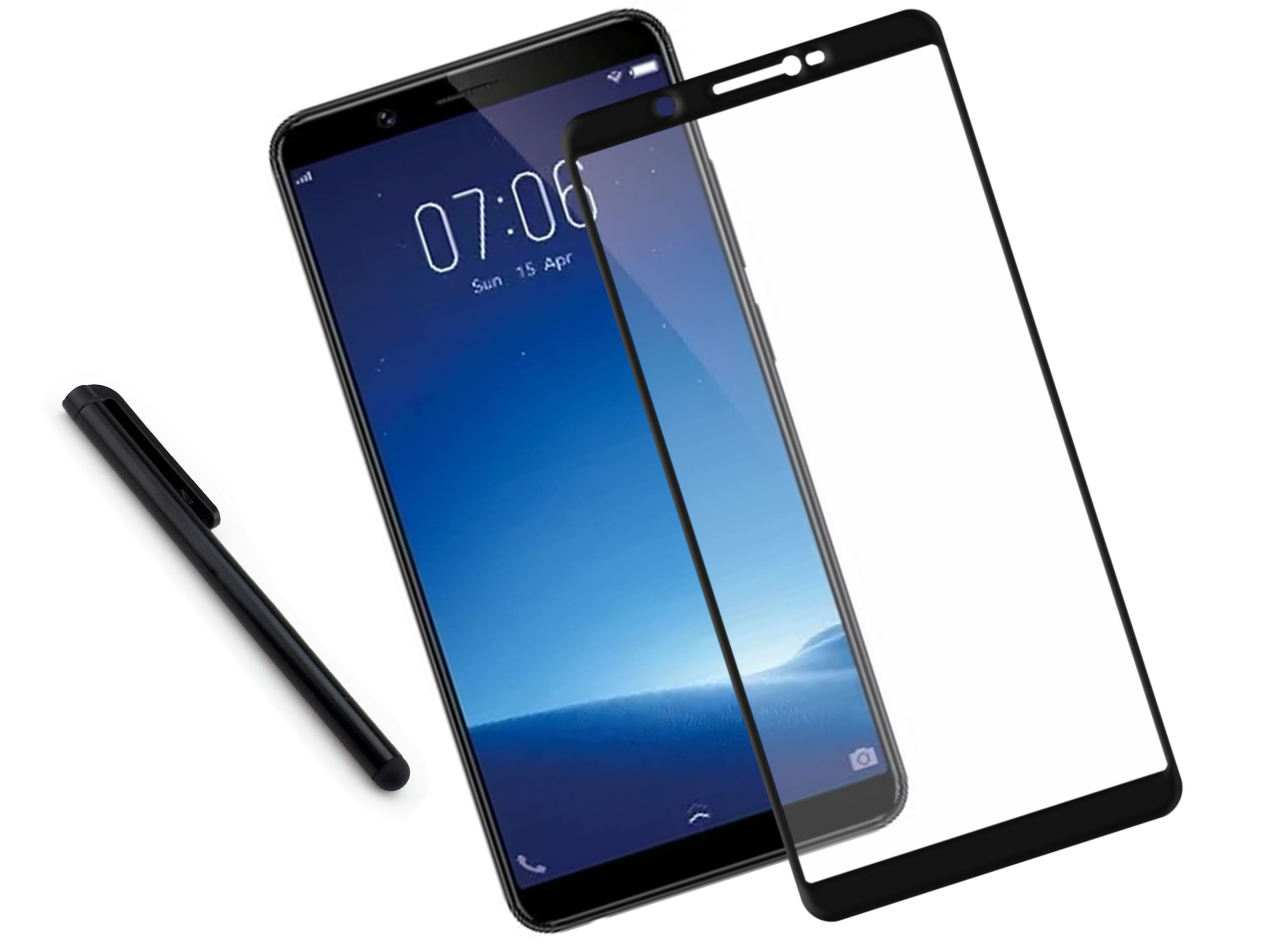 

Zaokrąglone szkło hartowane 3D 9H Vivo Y71 Czarne