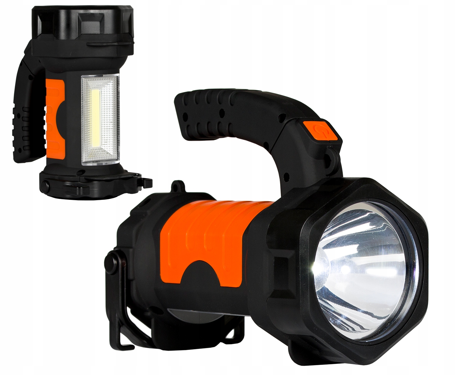 Tiross Latarka Ładowalna 3W LED+3W Cob