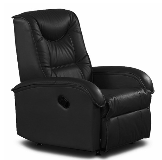 Leżanka Fotel JEFF z podnóżkiem Rozkładany BLACK