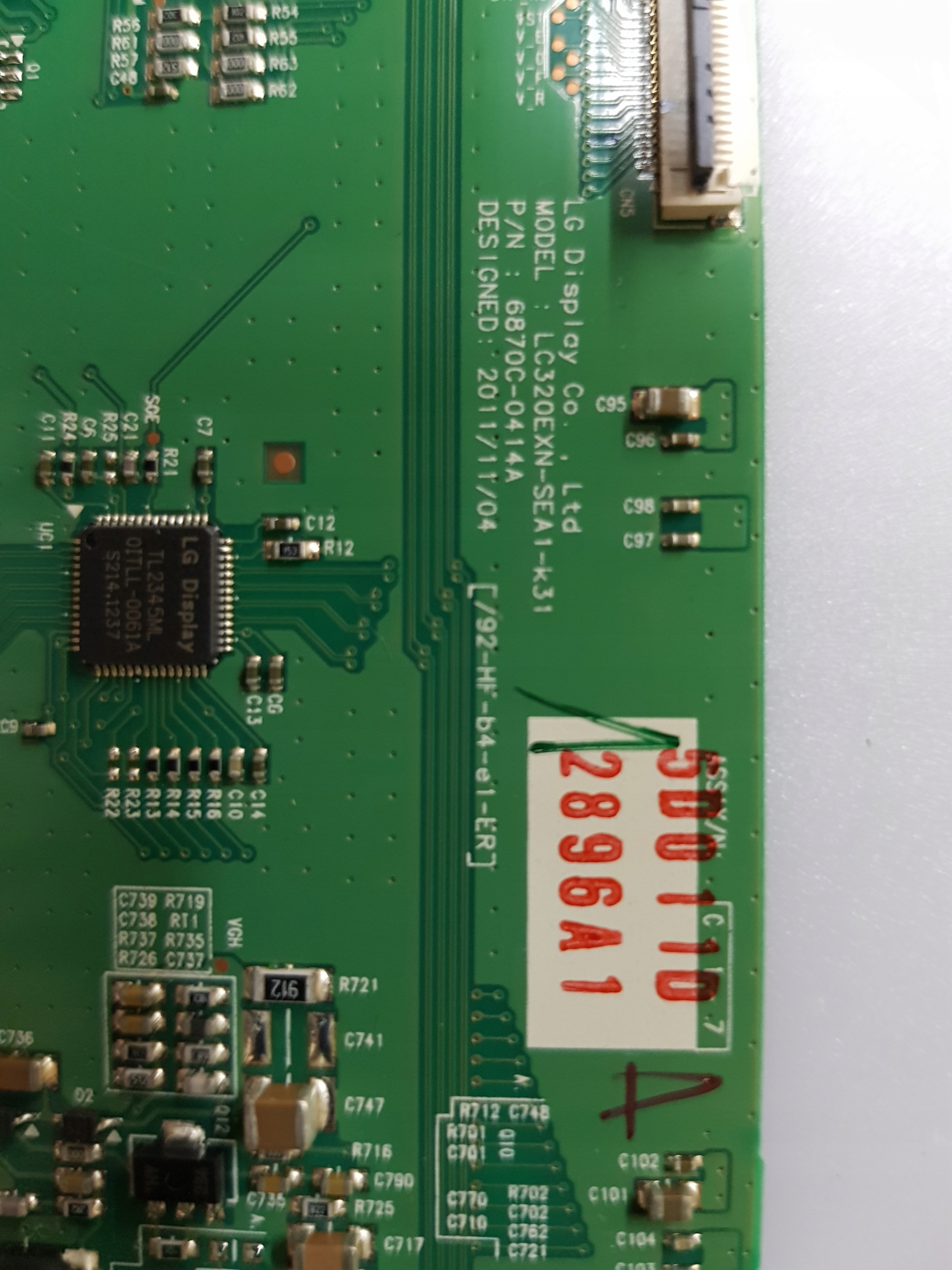 T-CON TOSHIBA 32EL933G 6870C-0414A TV Producent TOSHIBA