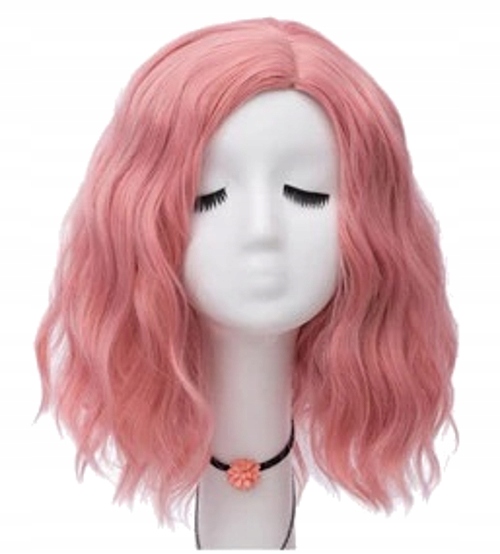 

Peruka Cosplay 40 CM Bob Glam Rock Różowy