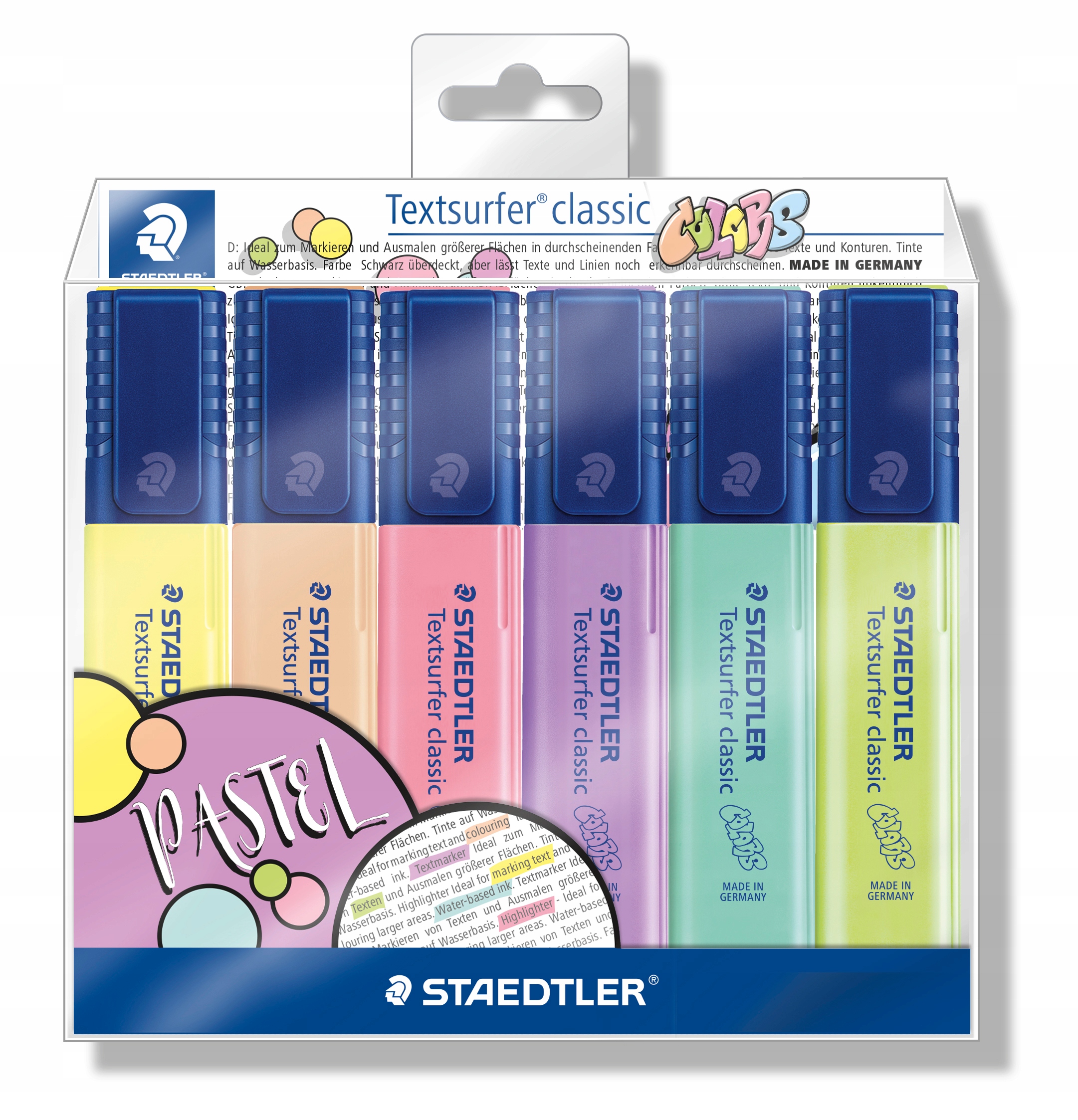 Zakreślacze Staedtler pastelowe 6 kol Pastel etui