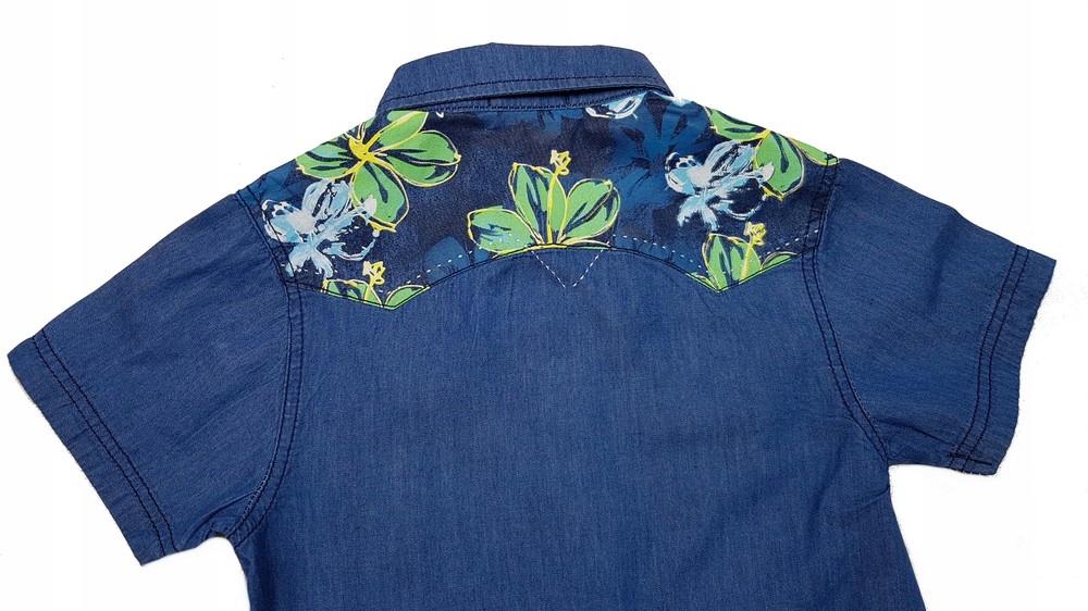 KOSZULA jeans BETTER r 14 - 152/158 cm cieniowana Rękaw krótki rękaw