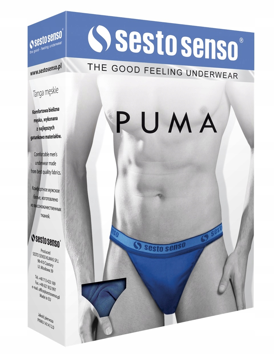 SLIPY męskie PUMA tanga - SESTO SENSO - 5szt. XL Zestaw tak