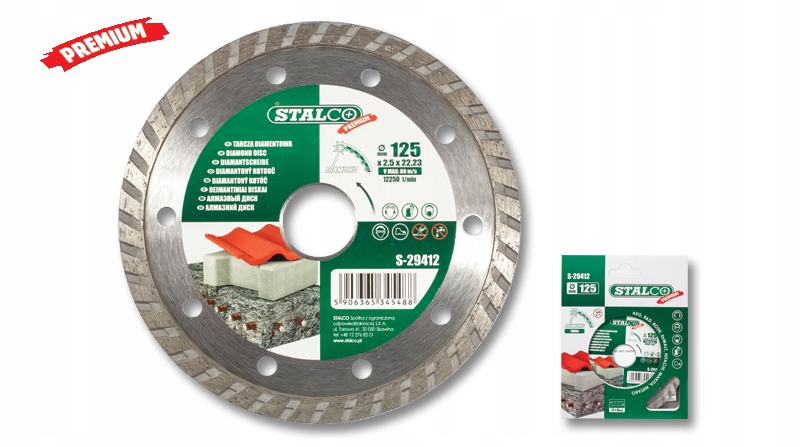 

Tarcza Diamentowa Turbo Ø125mm Stalco Premium