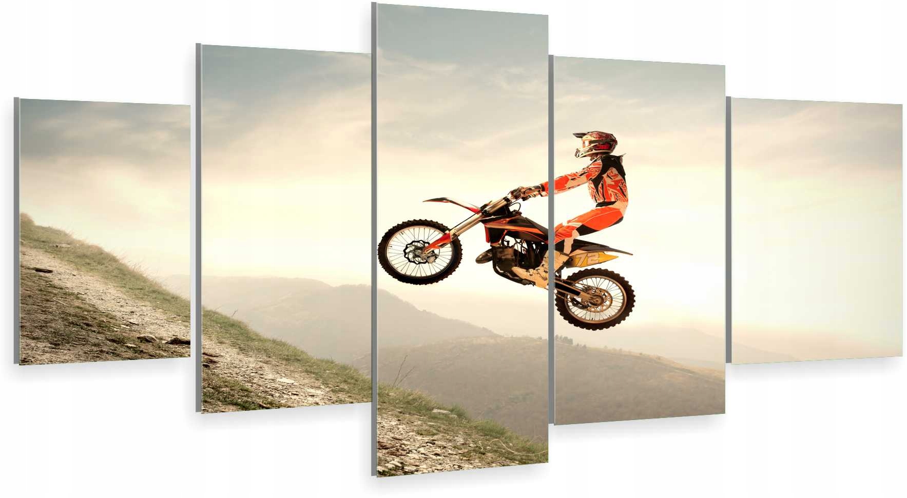 

Tryptyk 5-CZĘŚCI Na Ścianę Cross Motocykl 800 Wz