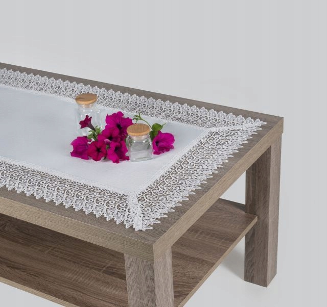 

Bieżnik Biały z gipurą 60x120 plamoodporny