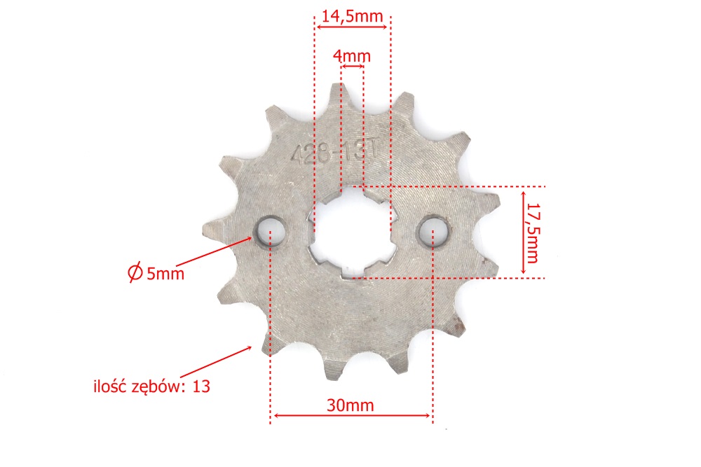 ZĘBATKA PRZÓD PRZEDNIA TUNING 428 13Z ZIPP ROUTER EAN (GTIN) 5904703510420