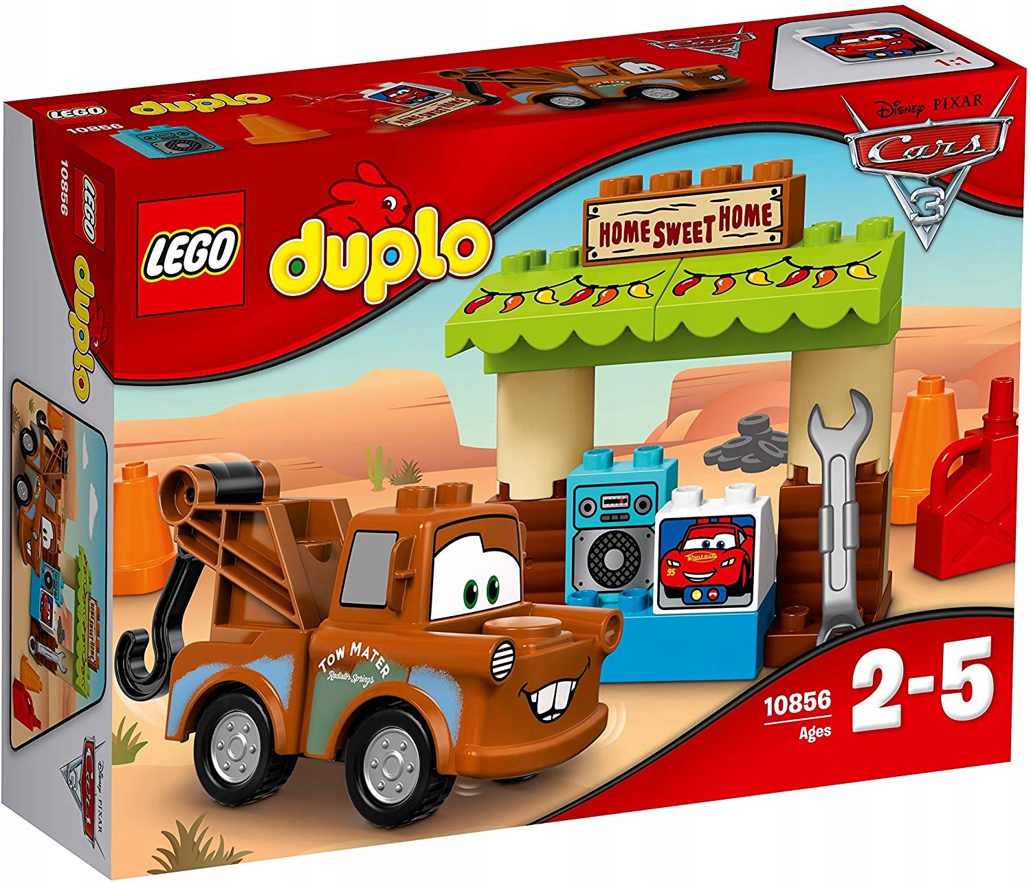 Lego Duplo Cars 10856 Auta Szopa Złomek Zygzak