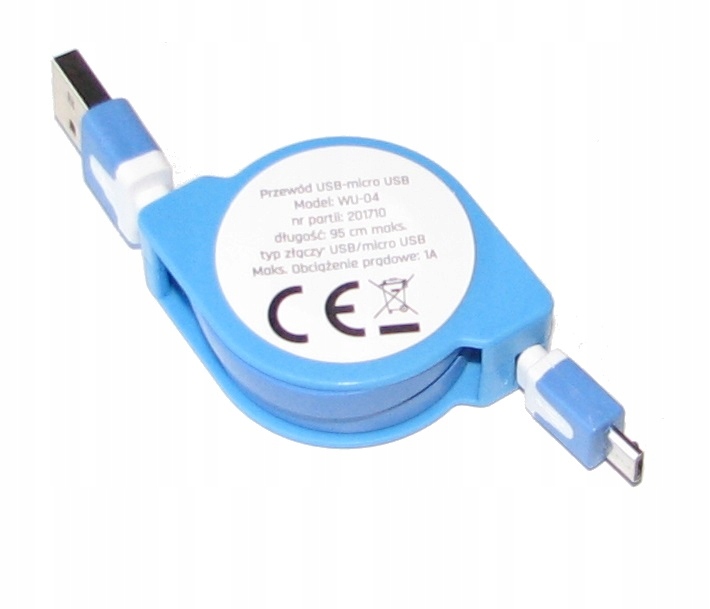 

Kabel USB-micro Usb zwijany z hamulcem 0,95 m