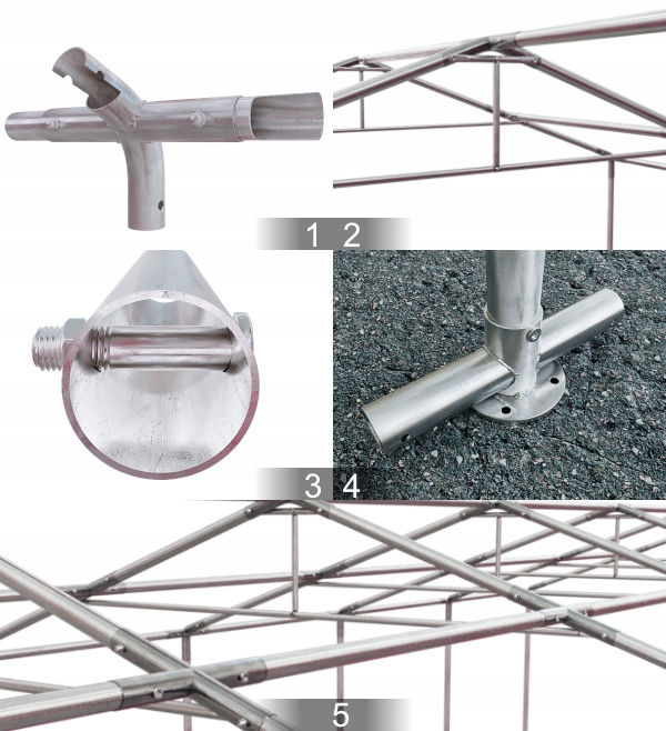 5x10m 2-2,91m Namiot handlowy ogrodowy wzmocniony Długość 10 m