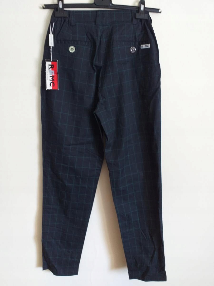 J61_WŁOSKIE DAMSKIE SPODNIE ELEGANCKIE W KRATKĘ_38 Marka inna