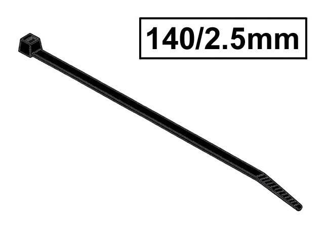 

Opaska zaciskowa trytytka 140/2.5mm czarna 100szt