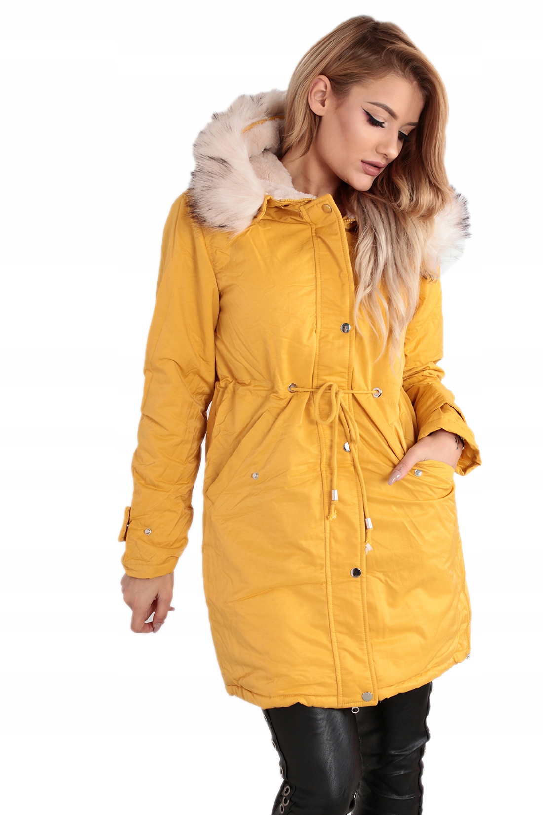 

Kurtka Płaszcz Parka Futro Zima Kolory 44 XXL 1961