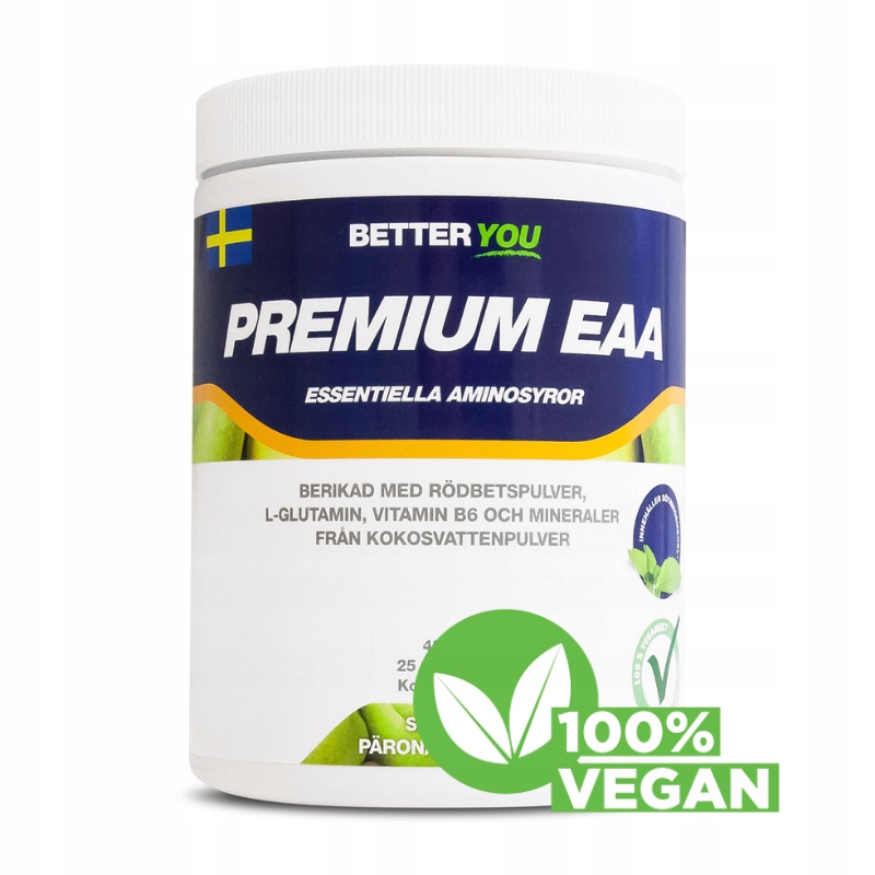 Better You Eaa Rostlinné Aminokyseliny 480g Weggie Swe