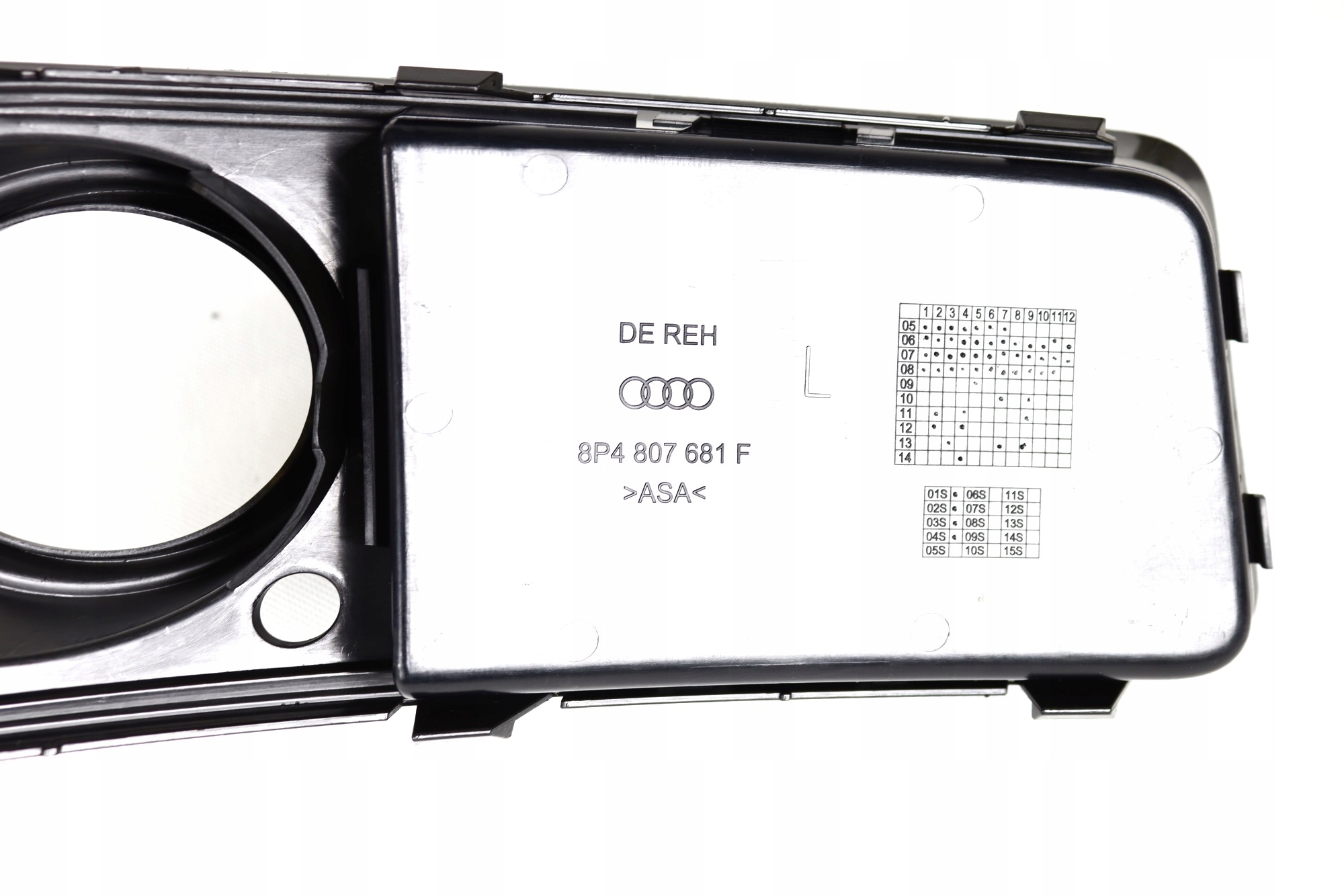 KRATKA ZDERZAKA AUDI S LINE SLINE A3 8P LEWA SLINE Installation side Front