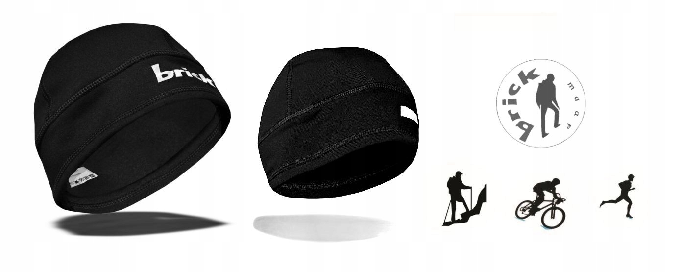 Lekka CZAPKA ANTYBAKTERYJNA KURS ODBLASKI TERMOA. Kolor czarny