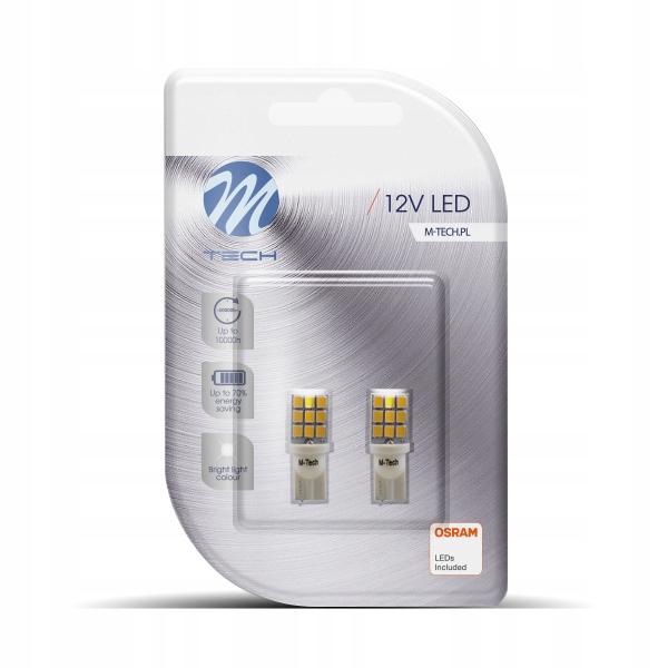 

2x Żarówka W5W T10 12V Osram Led M-Tech LB021w