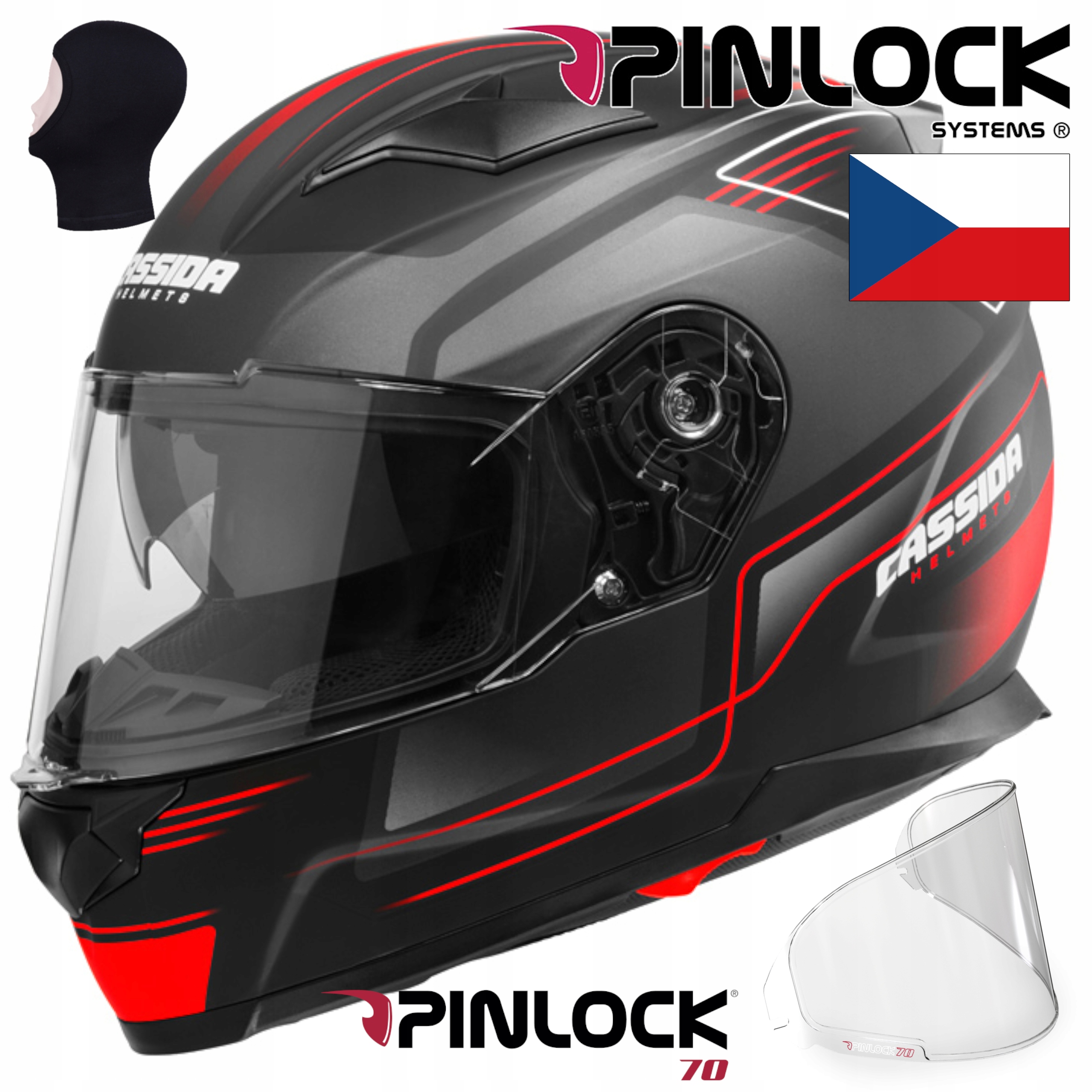 

Czeski Kask Motocyklowy Cassida V Pinlock 70 XL