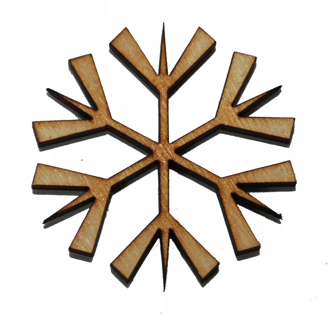 Śnieżynki gwiazdki drewniane 5x5cm 2szt ozdoba