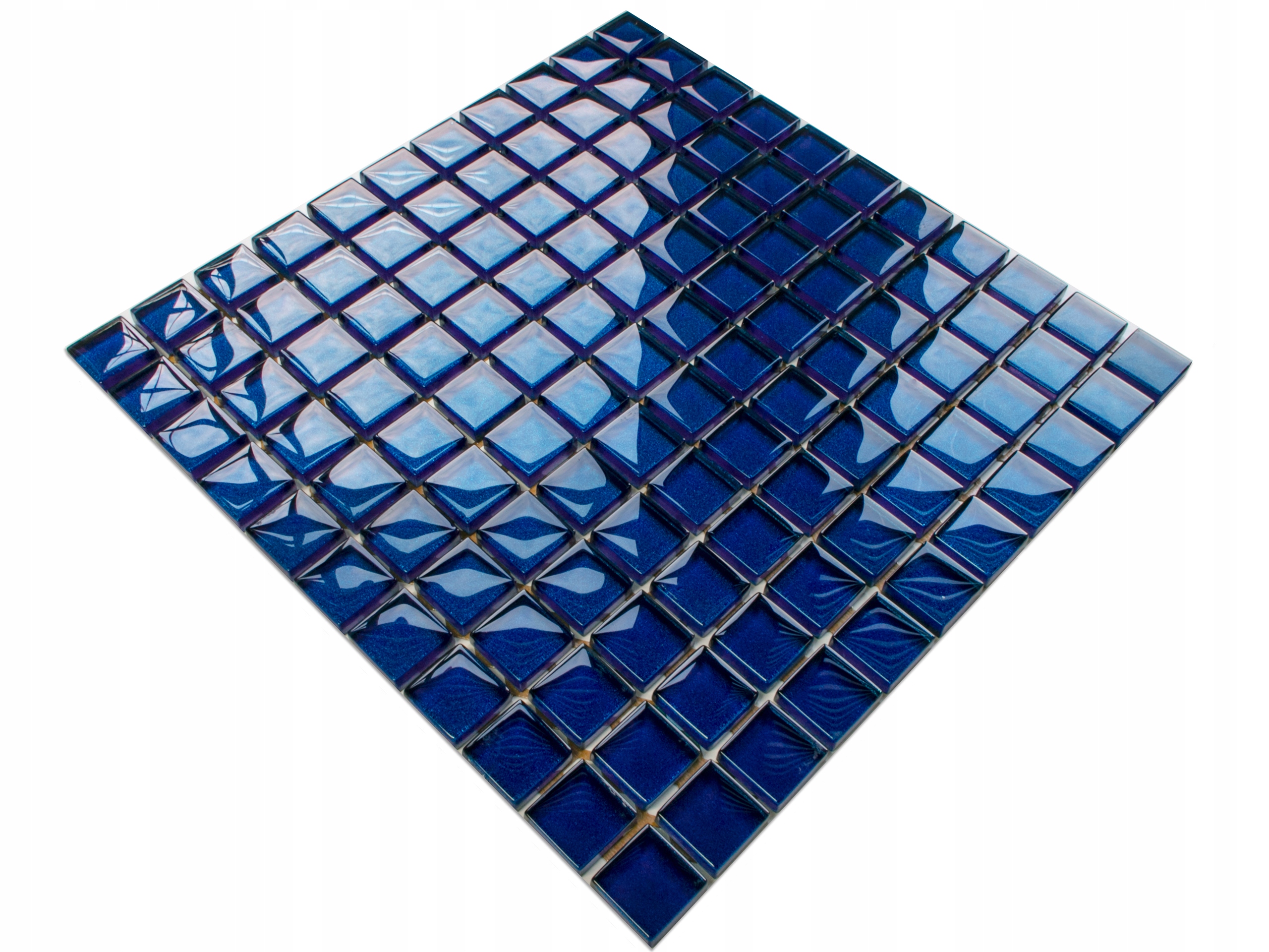 

Mozaika Szklana Kobalt Niebieska Blue 30x30cm 8mm