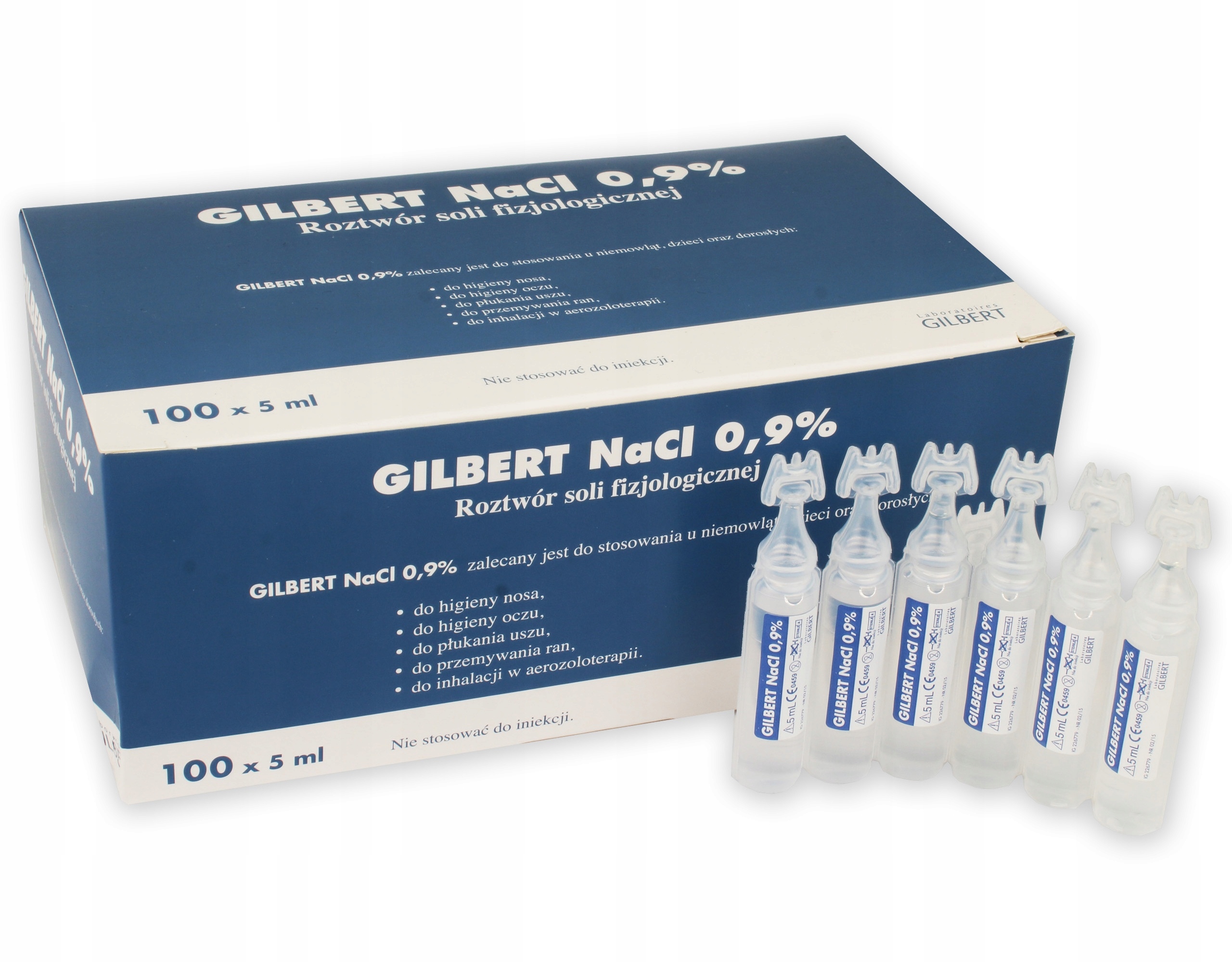 

5 x Sól fizjologiczna Gilbert 0,9 NaCl 5ml