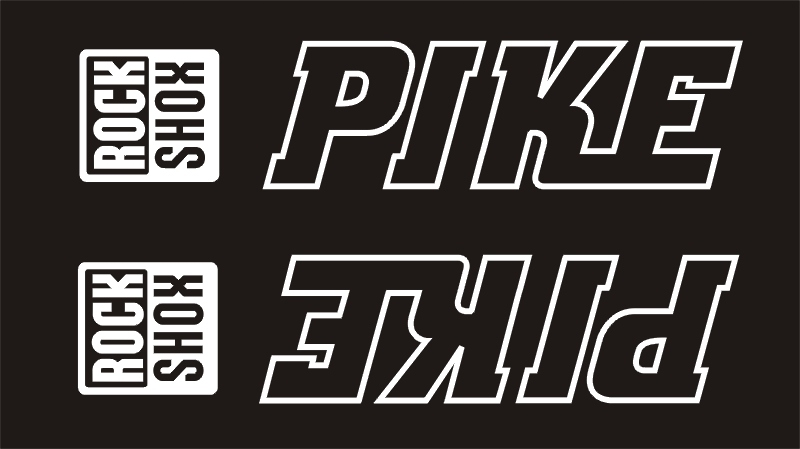 PIKE ROCK SHOX 131 C białe naklejki amortyzator