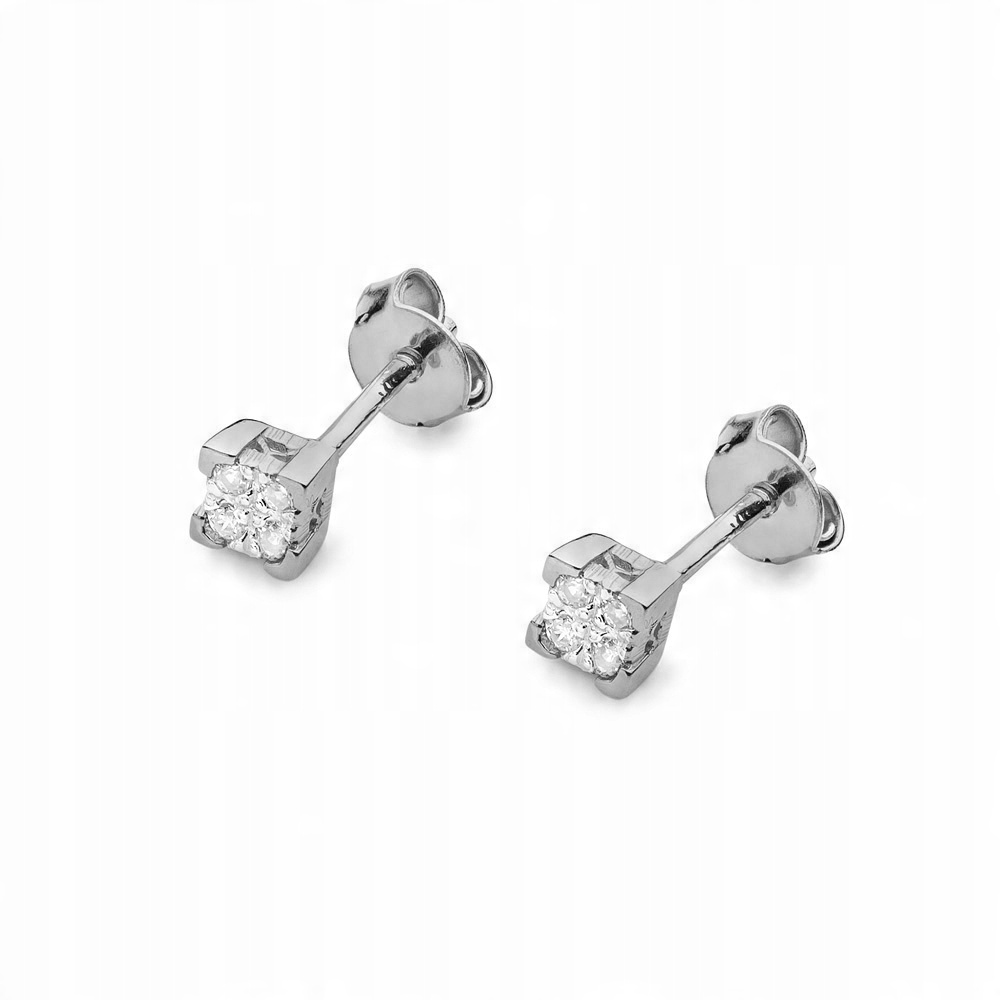 

Kolczyki Z Białego Złota Z Brylantami 0,16ct