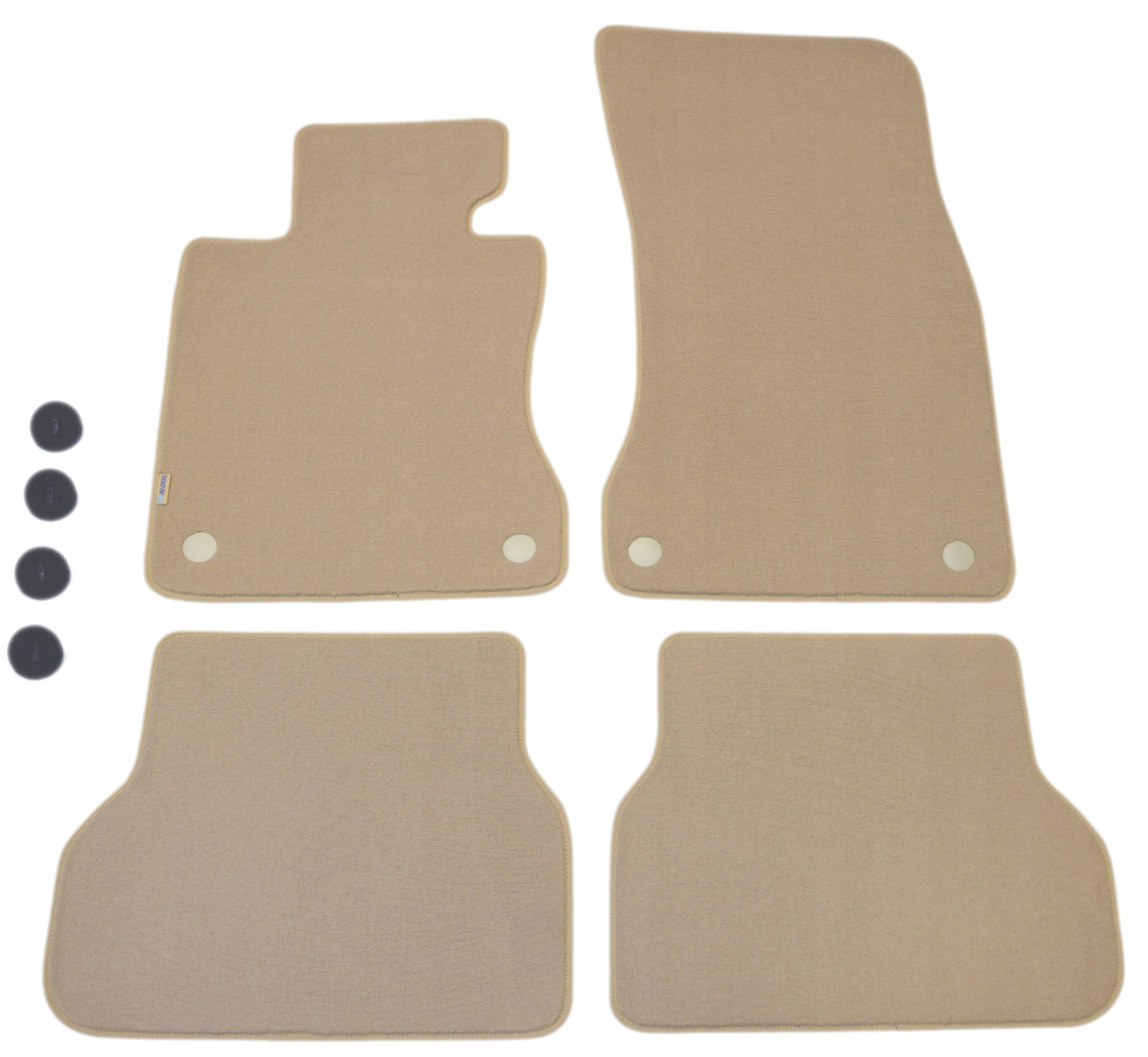 BMW E60 E61 03 10r RZEPY Bezowe dywaniki welurowe Multi Element Set Sets