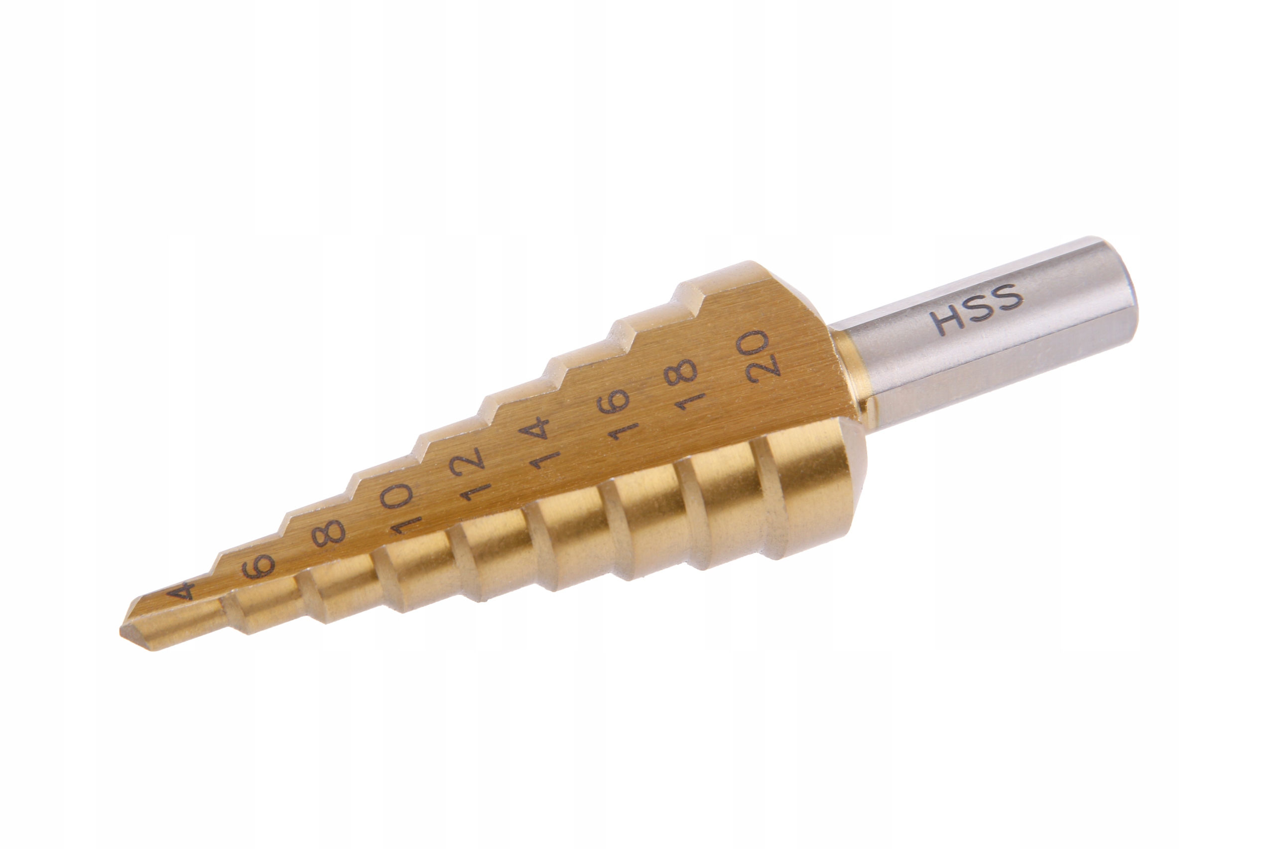 MOCNE WIERTŁO STOPNIOWE TYTAN Stożkowe 4-20 mm