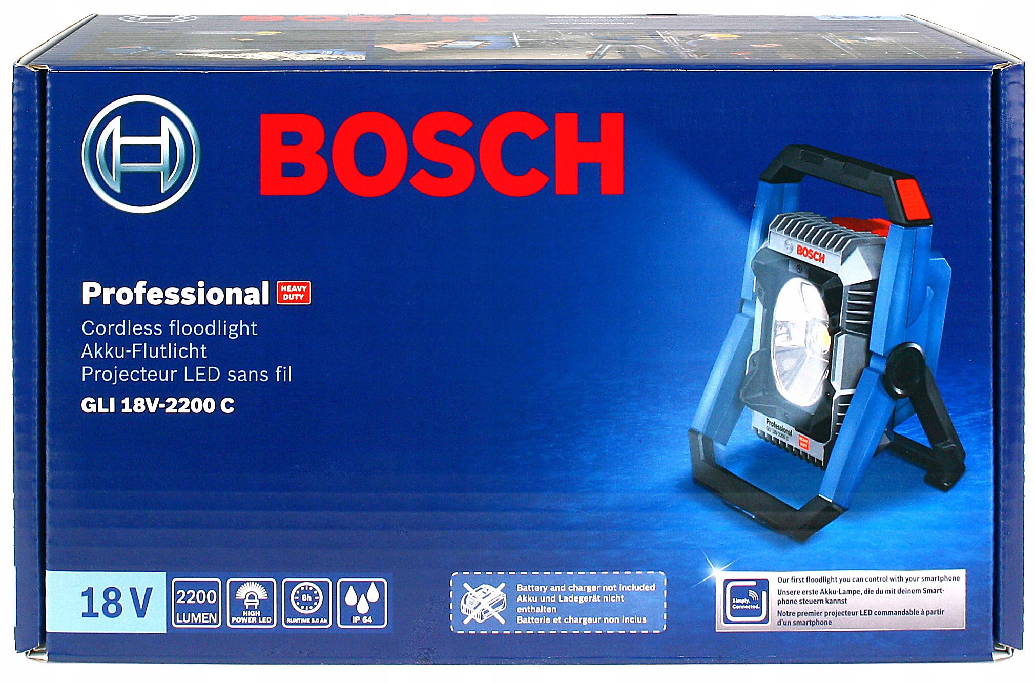 Lampe à batterie Bosch GLI 18V-2200 C 