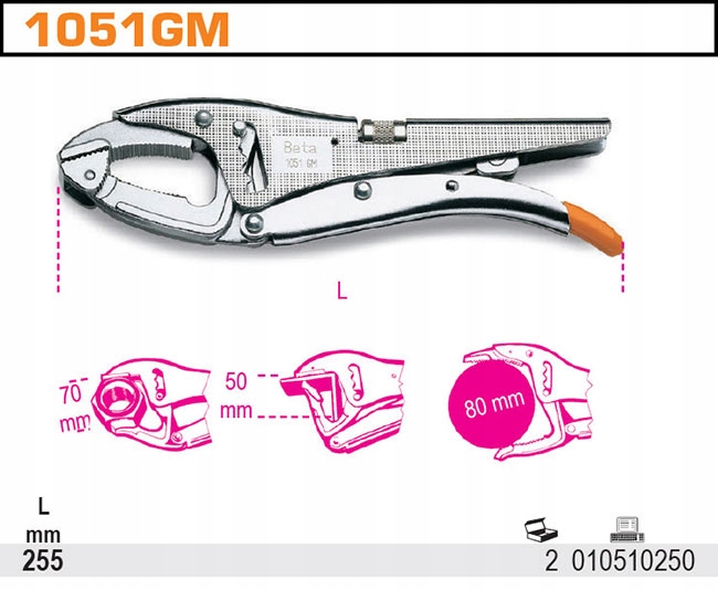 ПЛОСКОГУБЦЫ СЛ САМОБЛОК ПОДВИЖНАЯ ЧЕЛЮСТЬ БЕТА 1051GM