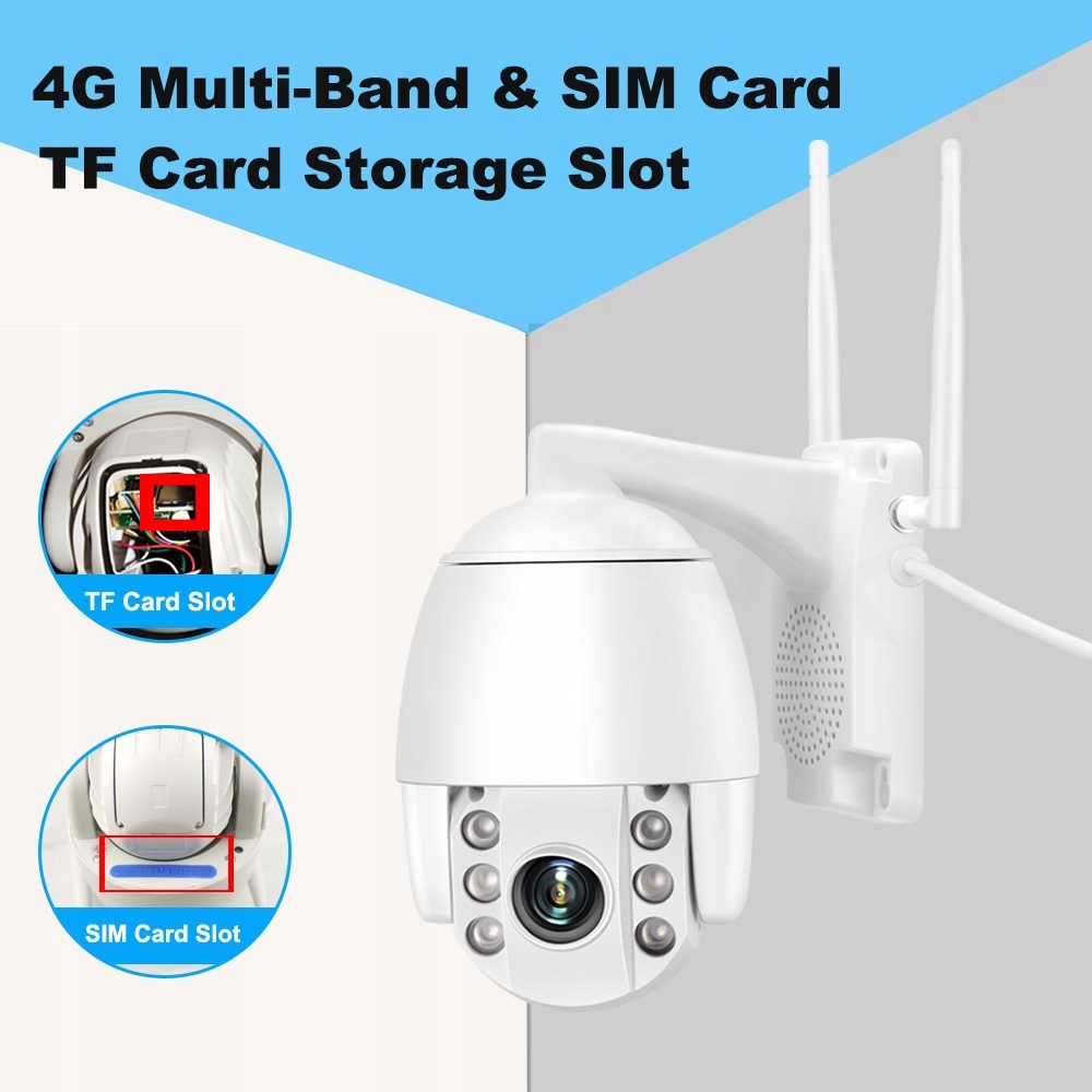 KAMERA LTE OBROTOWA 3G 4G CAM SIM GSM 5MPX NOWOŚĆ! Marka Hikvision