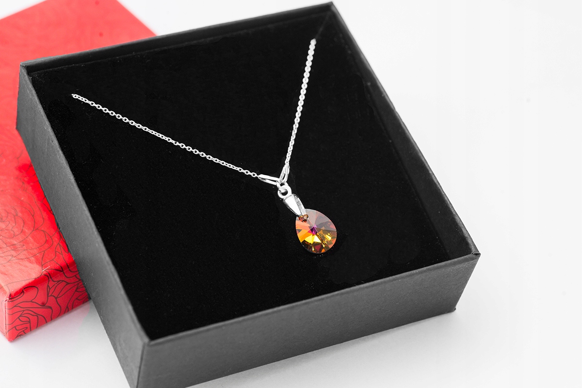 

Swarovski Kryształowy Naszyjnik 12 mm Migdał